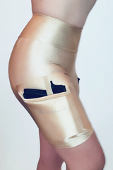 Nude Outer Thigh Holster Concealed Carry Shorts