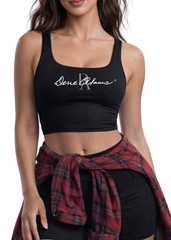 Branded Cropped Sports Bra