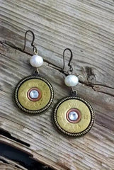 20 Gauge Shotgun Pearl Earrings