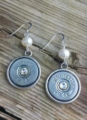 20 Gauge Shotgun Pearl Earrings