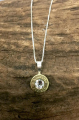 223 Sterling Silver Dainty Bullet Head Necklace