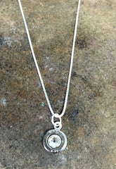 25 Auto Bullet Head Sterling Silver Necklace