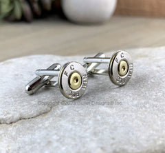 Bullet Cufflinks, FEDERAL 308 Nickel Bullet Cufflinks, Wedding Cufflinks, Groom Gifts, Groomsmen, Bullet Cuff Links, Jewelry, Bridal