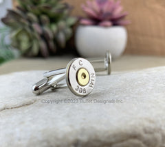 Bullet Cufflinks, FEDERAL 308 Nickel Bullet Cufflinks, Wedding Cufflinks, Groom Gifts, Groomsmen, Bullet Cuff Links, Jewelry, Bridal