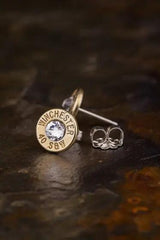 40 Caliber Bullet Head Stud Earrings, S&W, Ammo Studs