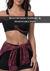 Branded Cropped Sports Bra