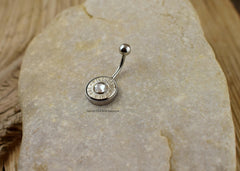 Bullet Belly Ring- Colt 45, 308, 30-06, 270, 243, 6.5 Creedmoor, 45 Auto, 7mm-08, 22-250 NON-DANGLE