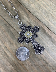 Cross Necklace, Antique & Black Custom Bullet Necklace, Nickel or Brass, 308, 30-06,  243, 45 Auto, 270, 6.5 Creedmoor, 7mm-08