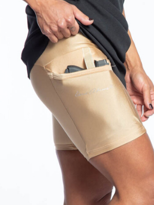 Nude Outer Thigh Holster Concealed Carry Shorts