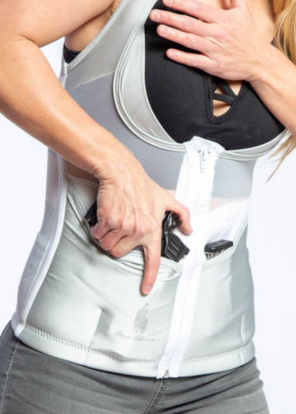 Silver Zipper Tank-Style Corset Holster