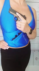 Active Bra Concealed Carry Holster in Royal Blue from Dene Adams