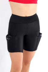 Black Outer Thigh Holster Concealed Carry Shorts