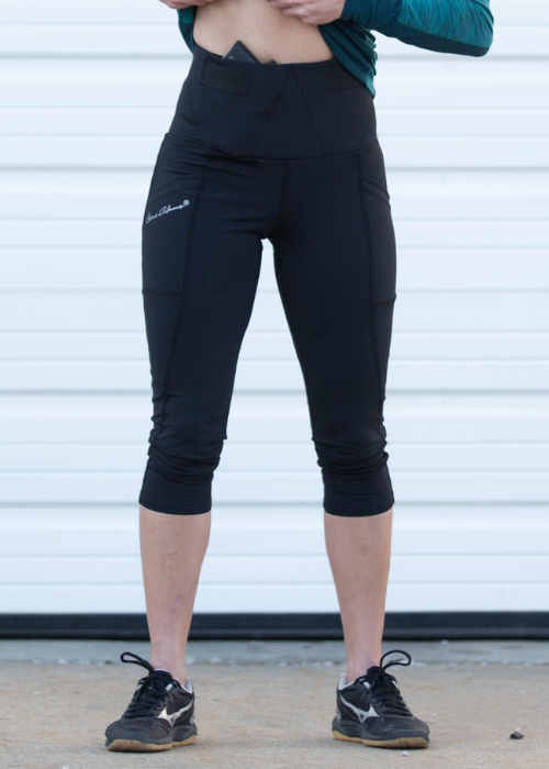 Black Capri Concealed Carry Leggings Shop Now Dene Adams