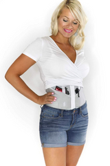 Petite Silver Concealed Carry Corset